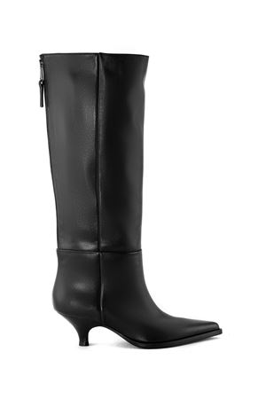 Black leather high boot ELENA IACHI | E4351NERO